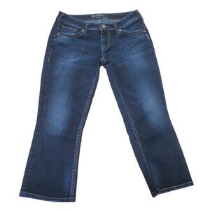 Silver Jeans Womens 29 Blue Denim Aiko Flare Low Rise Retro Western 29 X 22